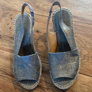 Clarks Gray Slingback Espadrilles